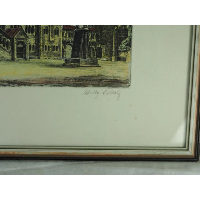Early 20th Century German Willy Scholtz View of the Burgsplatz in Brunswick Print, Framed For Sale - Image 4 of 12