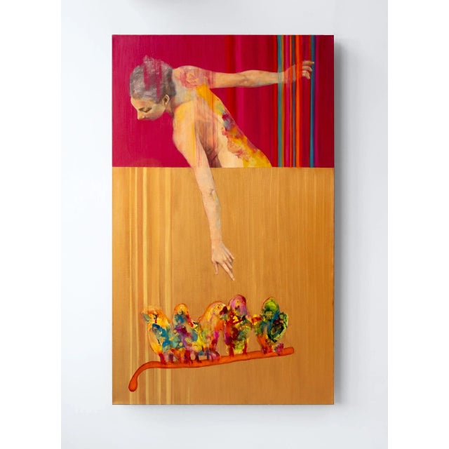 Abstract Expressionism A Figurative Magisterial Oil on Canvas Painting, "Dile Que No" For Sale - Image 3 of 3