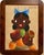 Jose Maria de Servin, Folk Art Mexican Girl Oil Painting on Burlap Charming Naive African American Art For Sale