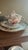 Antique Dresden Richard Klemm Lidded Bouillon Cup, Saucer, & Plate Trio — Two-Handled Tea/Soup Presentation Set For Sale In Providence - Image 6 of 7