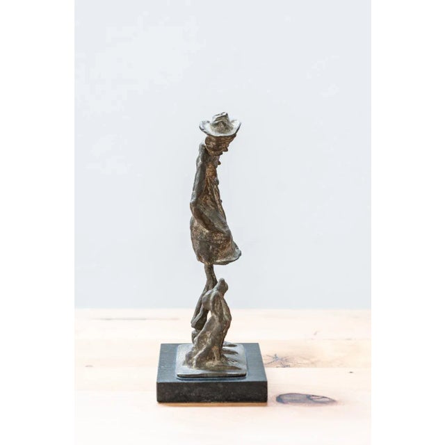 Bronze Statue with Cane by Sella Casia, 1970s For Sale - Image 4 of 8