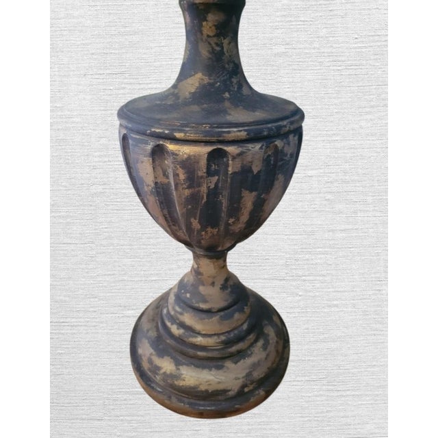 Vintage French Country Gilt Candelabra Urn 5 Light Table Lamp With Crystal Prisms For Sale - Image 12 of 12