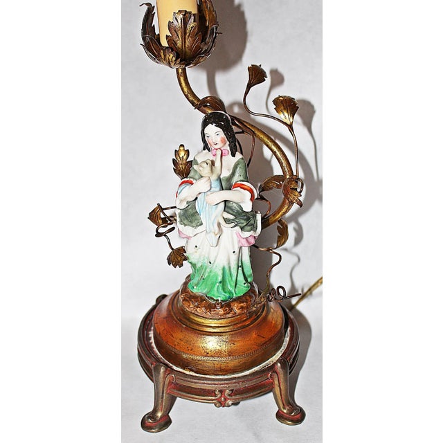 French Provincial 1910s French Figural Table Lamps - a Pair For Sale - Image 3 of 11