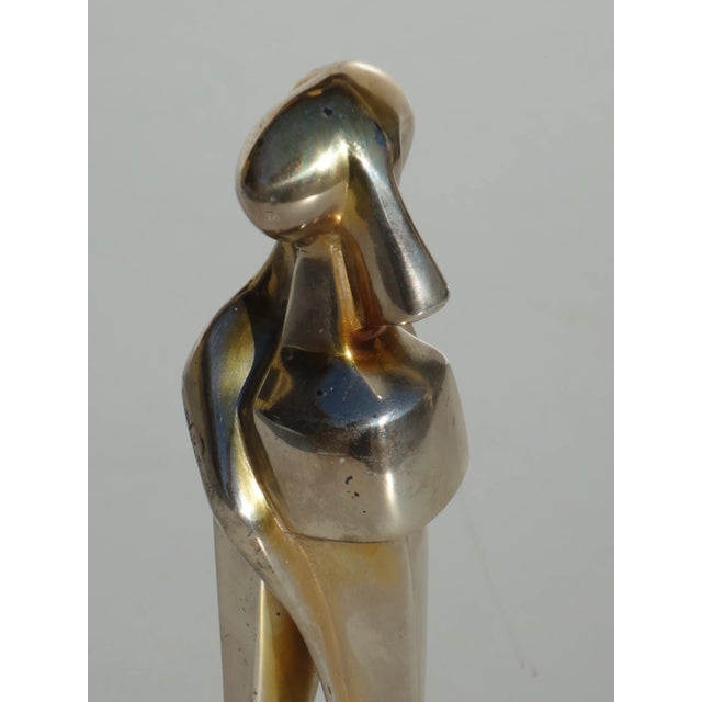 Amelio Roccamonte, Figurative Sculpture, Silvered Bronze, 1970s For Sale - Image 4 of 8