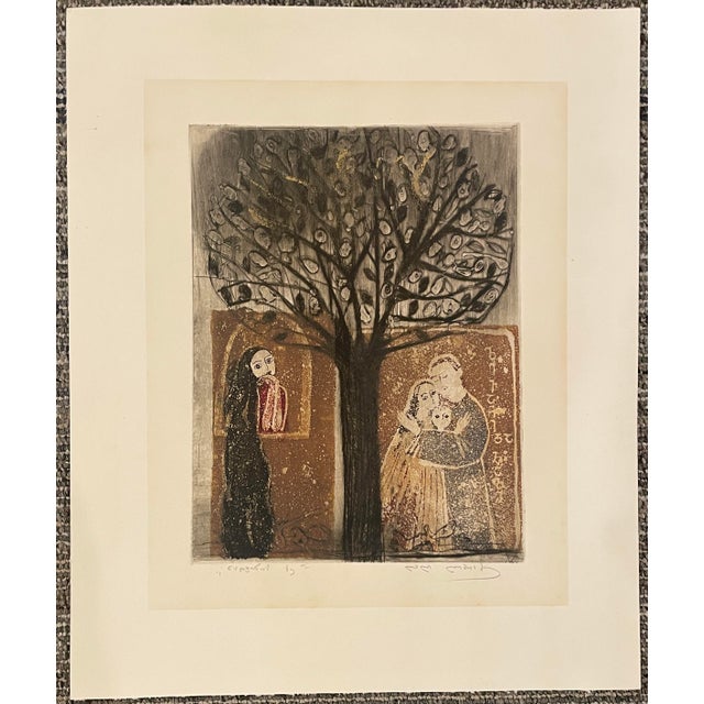 1980s Lali Lomtadze Tree of Wishes Ethcing For Sale - Image 5 of 6