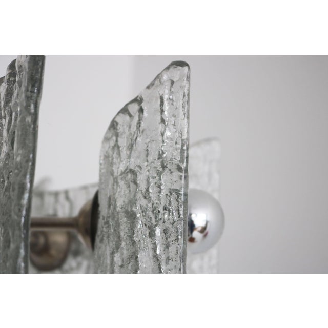 Mid-Century Modern Brutalist Chrome and Glass Chandelier by Kaiser Leuchten, 1970s For Sale - Image 4 of 13
