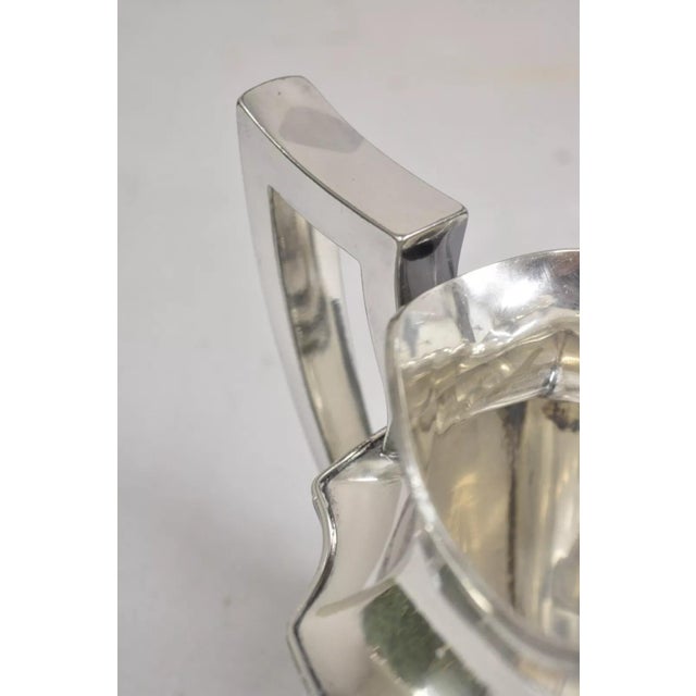 Vintage Wilcox Sp Co Art Deco Silver Plated Bulbous International Water Pitcher For Sale In Philadelphia - Image 6 of 9