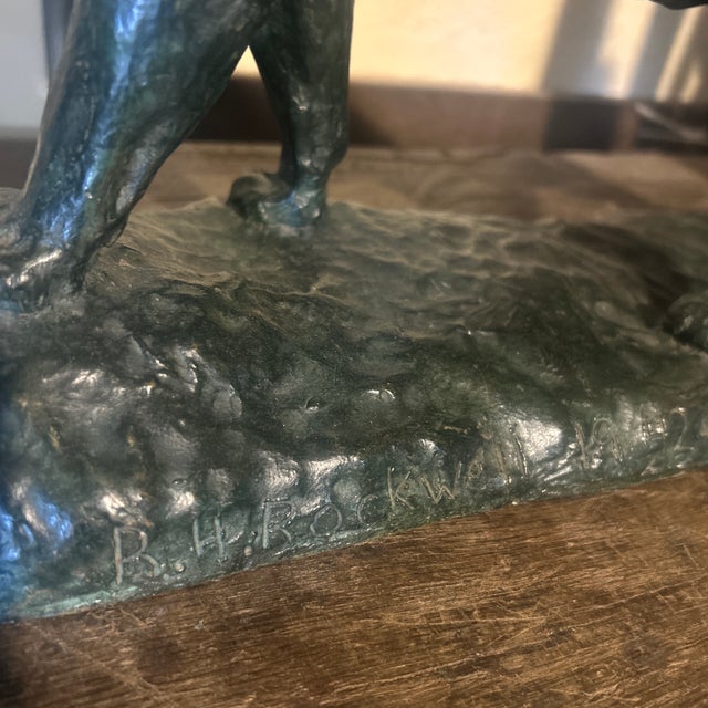 1940s Bronze Sculpture of a Panther by r.h. Rockwell For Sale In San Antonio - Image 6 of 12