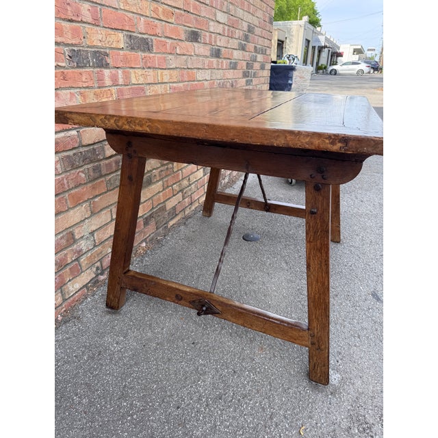 19th Century Desk Table With Metal Accents For Sale In Nashville - Image 6 of 14