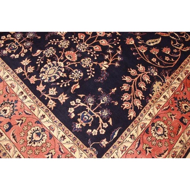 Middle Eastern Hand-Knotted Saroug Rug For Sale - Image 6 of 10