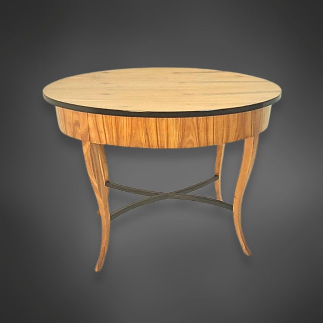 Biedermeier Oval Side Table in Cherry Wood, Germany, 1825 For Sale - Image 11 of 11