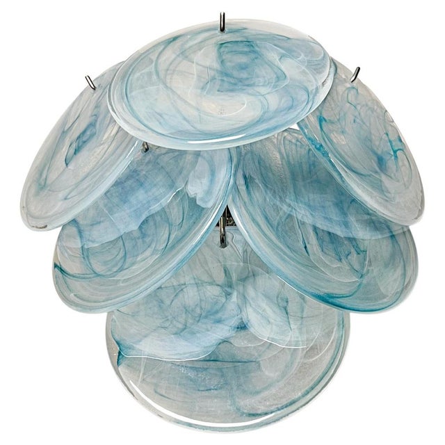 Blue Wall Sconces Murano Discs, 1990s, Set of 4 For Sale - Image 8 of 13