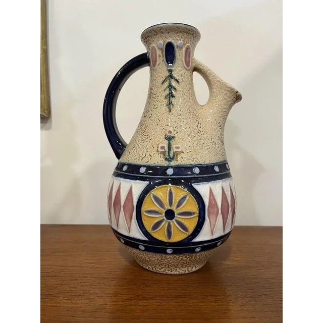 Ceramic Pitcher Vase by Stellmacher & Kessel, 1920s, in Flawless conditions. Designed 1920 to 1949 This piece has an...