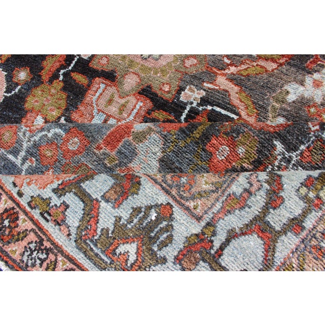 Fine Weave Hamedan Antique Rug From Persia in Tones With All-Over Expansive Sub-Geometric Design For Sale - Image 11 of 11
