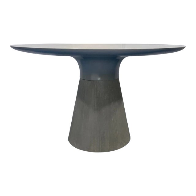 Barbara Barry for Baker Modern Gray Round Dining Table For Sale