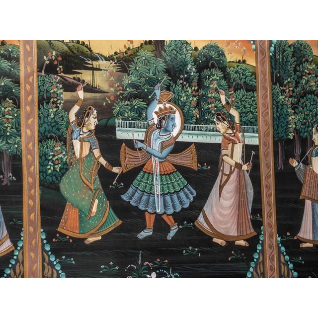 Silk painting from the middle of the last century. Newly glazed and framed. Very decorative. with frame: height 67 cm,...