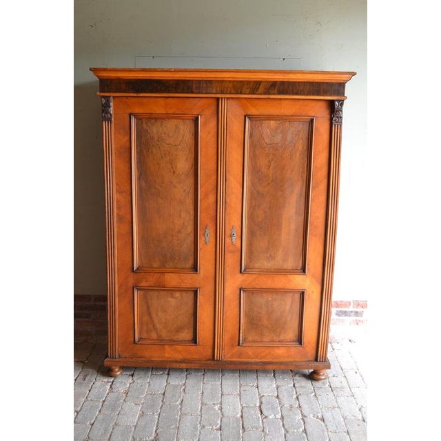 Antique Mahogany and Walnut Cabinet For Sale - Image 9 of 10