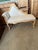 Italian Artisanal Little White Sofa in Natural Wood For Sale - Image 6 of 8