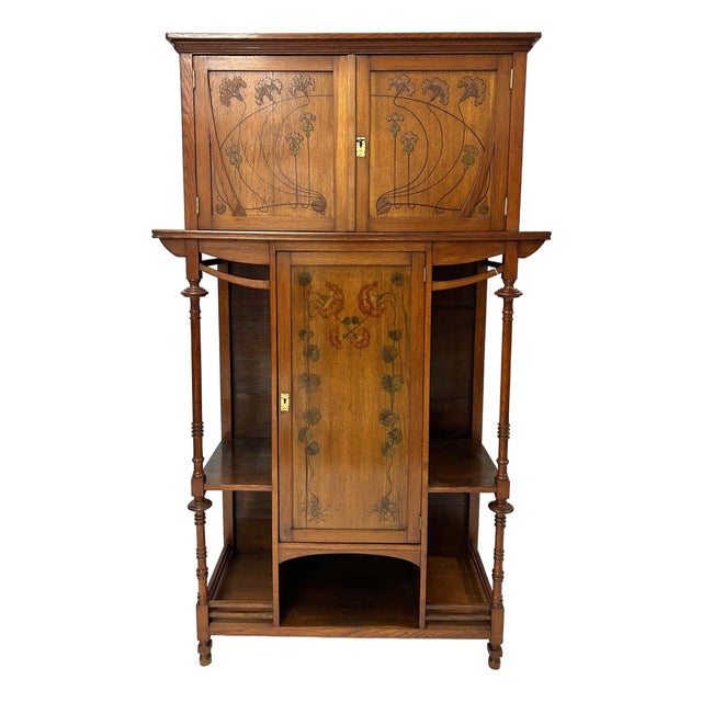 Antique Liberty Etagère by Ernesto Basile, 1910 For Sale