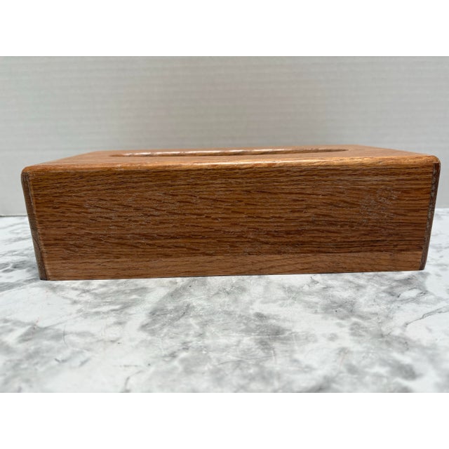 1970s Vintage Americana Wood Tissue Box Cover For Sale - Image 5 of 6