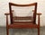 Mid 20th Century Teak "Spade Chair" Attributed to Finn Juhl With Cowhide Cushions For Sale - Image 9 of 14