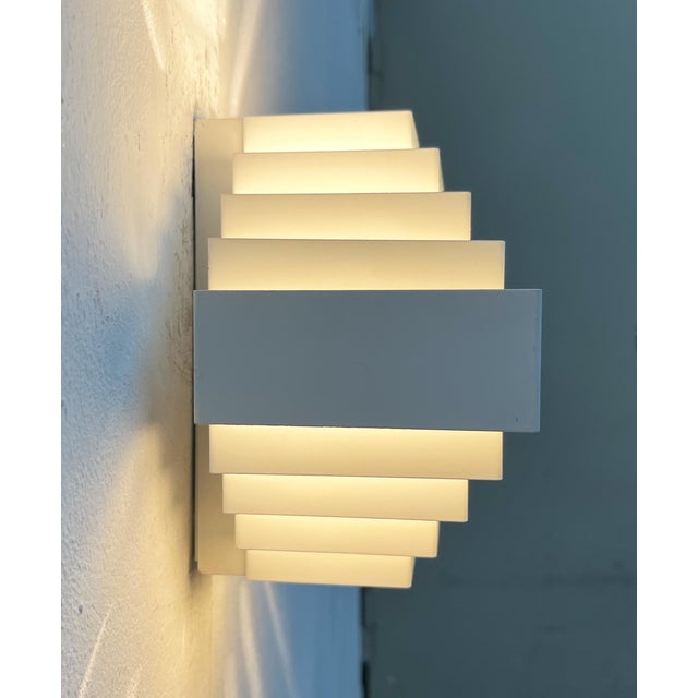 Mid-Century Modern Space Age Metal Wall Lamps by Jules Wabbes for AB Madsen & E. Larsen, 1960s, Set of 2 For Sale - Image 12 of 18
