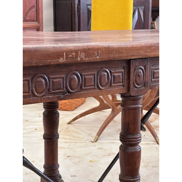 Brown Long 18th C Dinning Table For Sale - Image 8 of 12