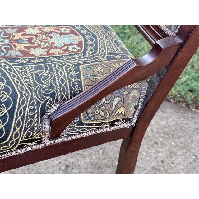 Brown Antique 19th Century Eastlake Victorian Aesthetic Movement Mahogany Parlor Chair For Sale - Image 8 of 10