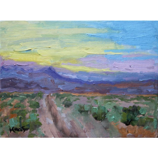 Nevada Desert Sunset (Original Plein Air Oil Landscape) For Sale