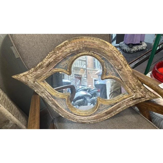 Baroque Mirror in Carved Wood For Sale - Image 6 of 6