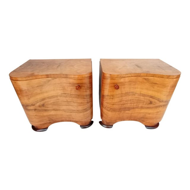 Bedside Tables by Jindrich Halabala for Up Závody, 1950s, Set of 2 For Sale - Image 18 of 18