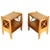 Jacques Adnet Vintage 1950s Jacqurs Adnet Oak Night Stands - a Pair For Sale - Image 4 of 4