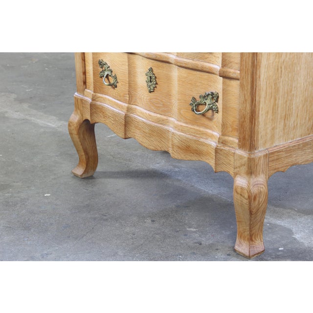 Mid-Century Danish Oak Baroque / Rococo Style Commode attributed to Henning Kjærnulf, 1960s For Sale - Image 15 of 17