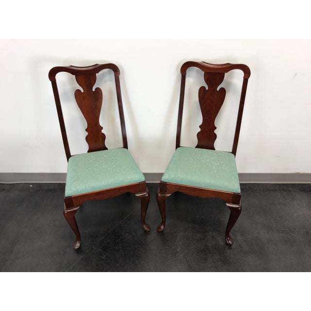 Pennsylvania House Solid Cherry Queen Anne Dining Side Chairs Pair 1