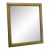 Vintage Wooden Brass Tone Mirror For Sale