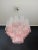 Murano Murano Glass Tube Chandelier – 36 Glasses Transparent With Pink Shades Tube For Sale - Image 4 of 11