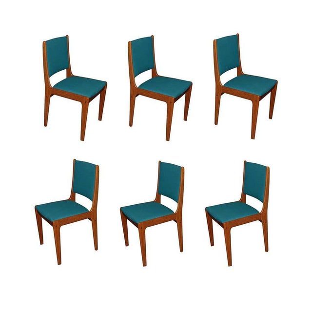 Johannes Andersen For Uldum Mobelfabrik Danish Teak Dining Chairs Set Of 8 Chairish