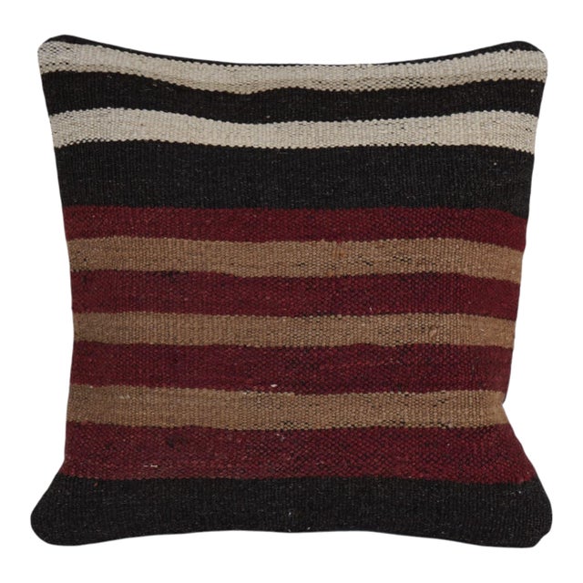 Striped Turkish Kilim Pillow Cover For Sale