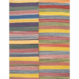 Handwoven Scandinavian Style Persian Kilim Rug 5'1"×6'7" For Sale