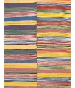 Handwoven Scandinavian Style Persian Kilim Rug 5'1"×6'7"