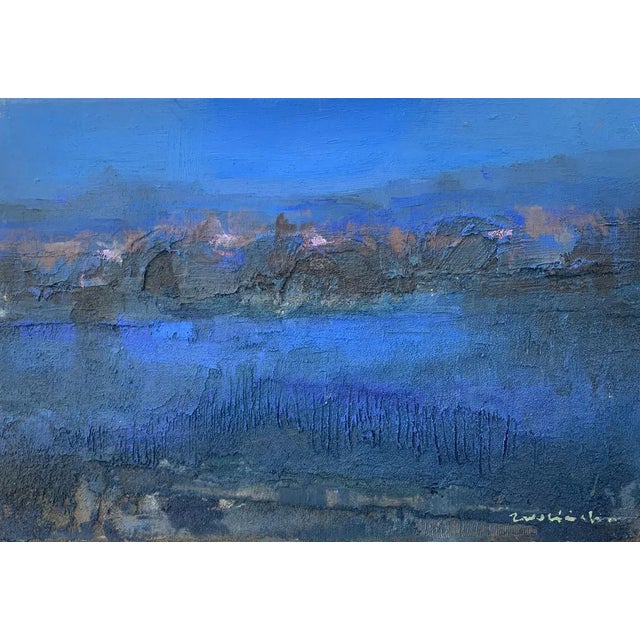 Katarzyna Zwolinska, Nocturne, Mixed Media Painting, 2019 For Sale