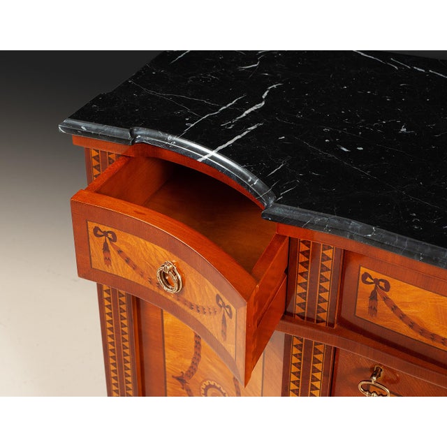 Handcrafted in Italy, this elegant English style sideboard features a beautifully detailed design with classic inlaid...