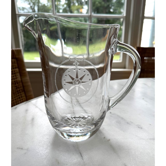 Nautical Gucci Nautical Crystal Pitcher For Sale - Image 3 of 7