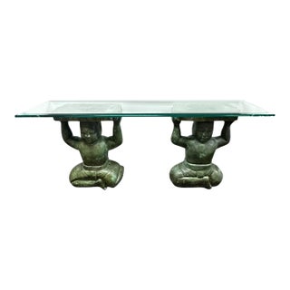 1980s Buddha Console Table For Sale