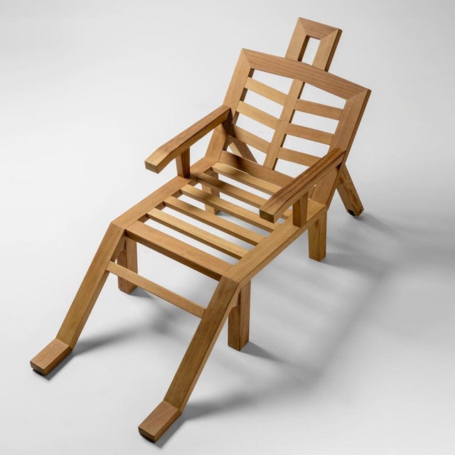 Wood Portlligat Wood Salvador Dalí­ Sculpture Sunbeds by BD Barcelona Design, 2019, Set of 2 For Sale - Image 7 of 13