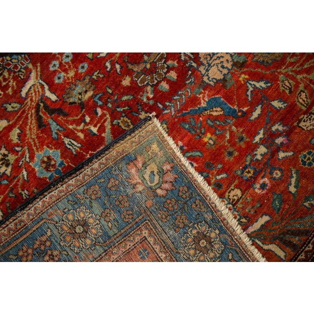 1920s Antique Persian Farahan Sarouk Forest Wool Rug For Sale In New York - Image 6 of 14