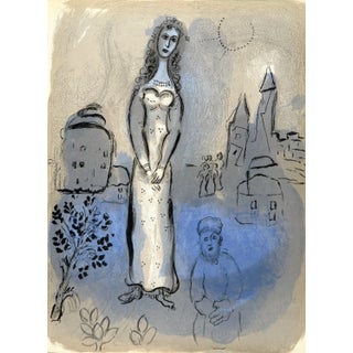 Marc Chagall Original Lithograph Esther the Bible 1960 For Sale