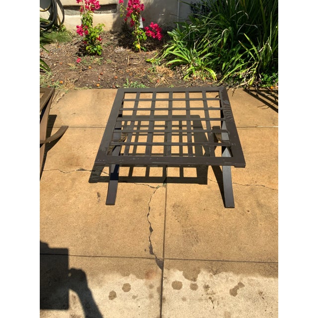 Modern Modern Barcelona Style Patio Ottoman For Sale - Image 3 of 5