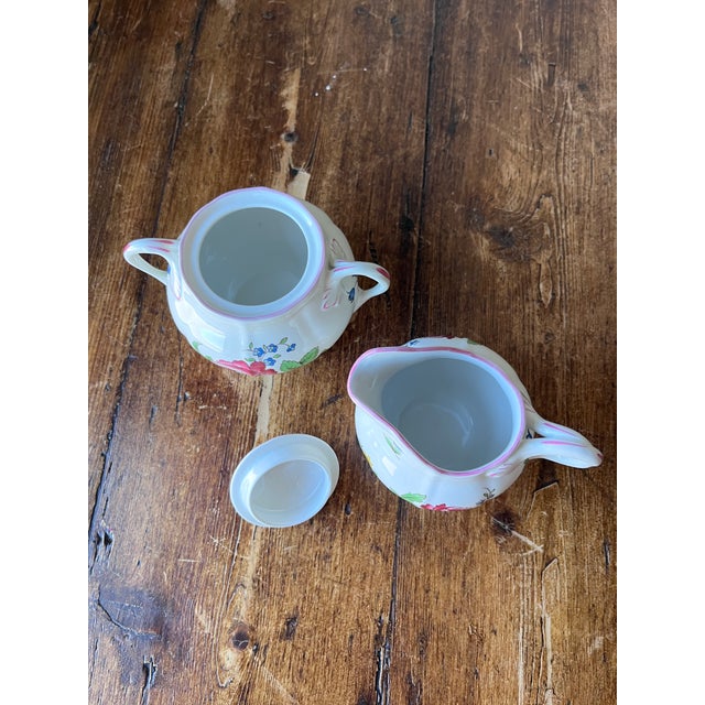 1990s 1990s Spode Marlborough Sprays Collection Serveware Sugar/Creamer For Sale - Image 5 of 6