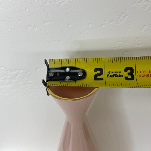 Pink Mid-Century Lenox Pink Bud Vase With Gold Rim & Laurel Mark – Made in Usa For Sale - Image 8 of 8